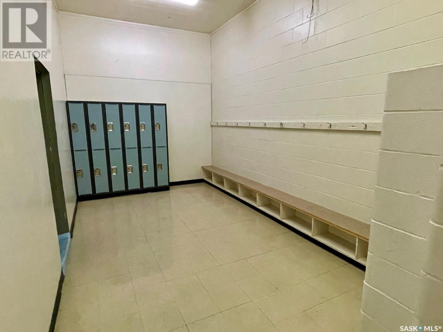 Clean locker room facilities with storage and changing areas