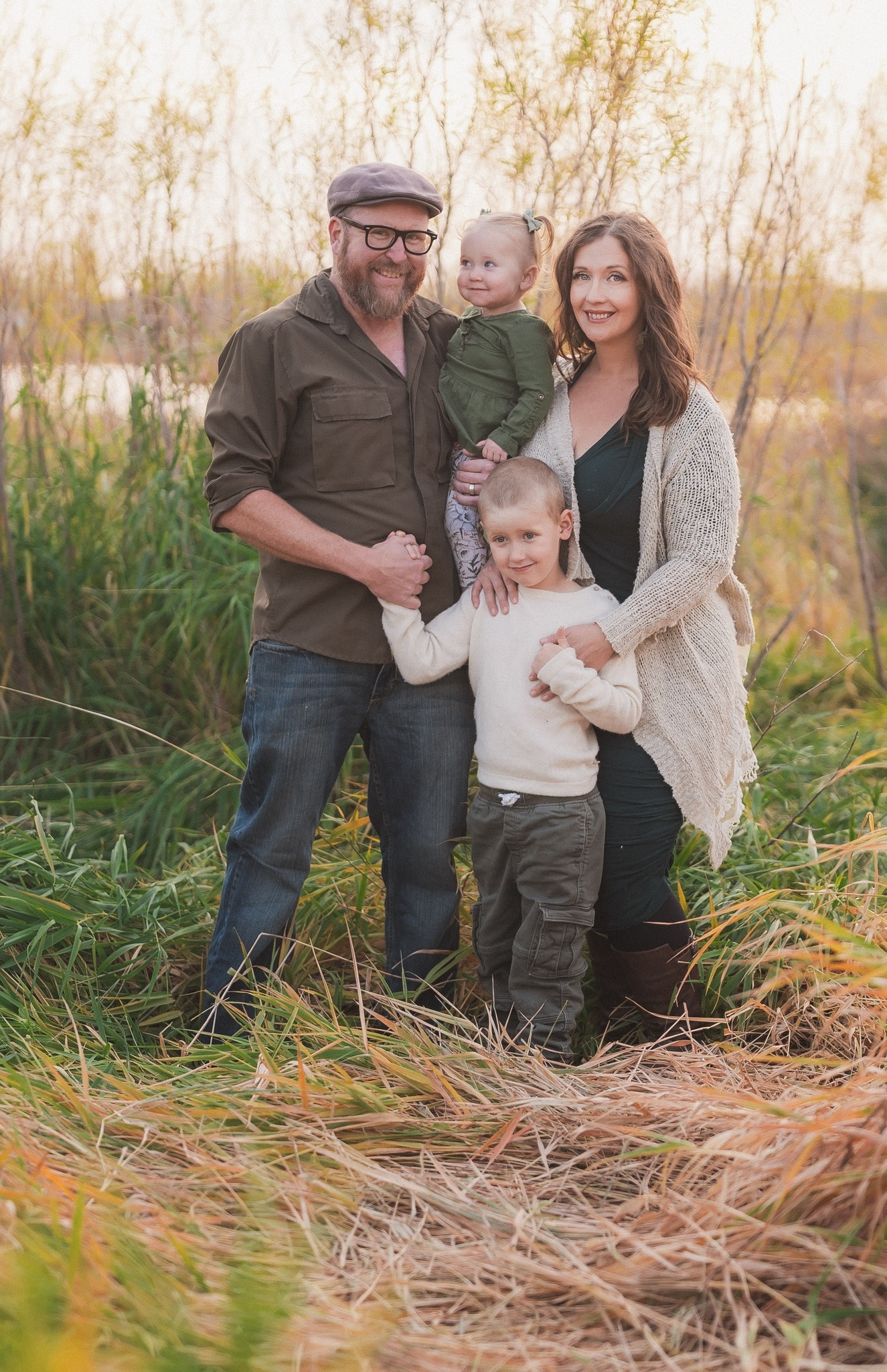 Hamilton family portrait in fall setting