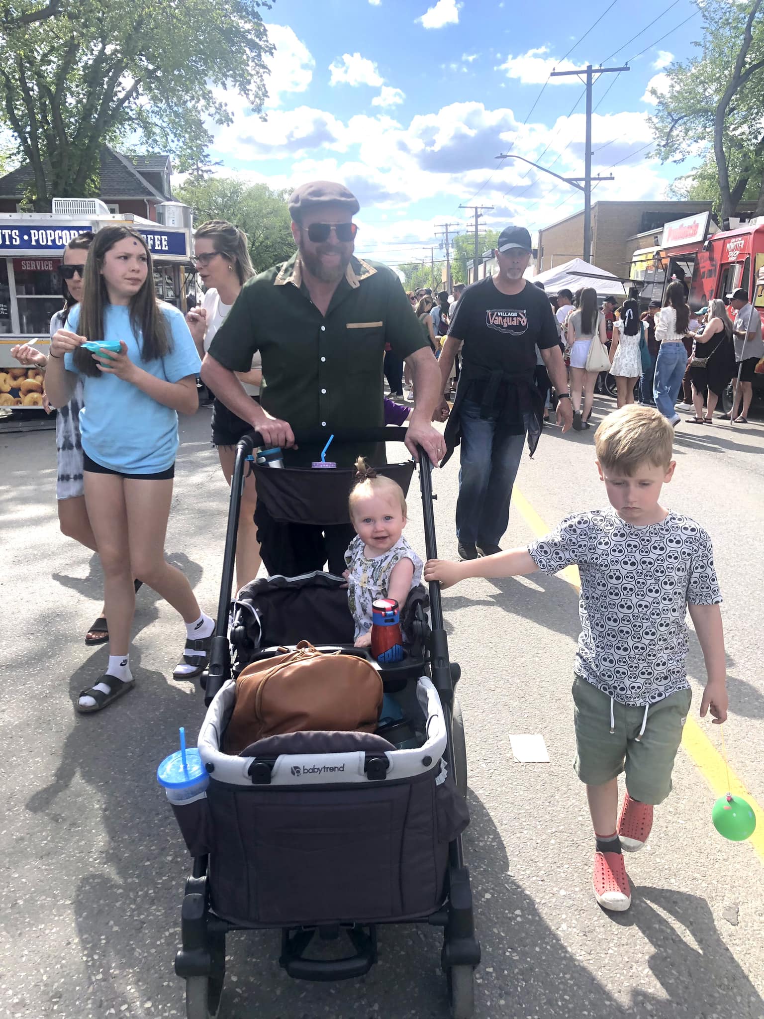 Hamilton family at street festival